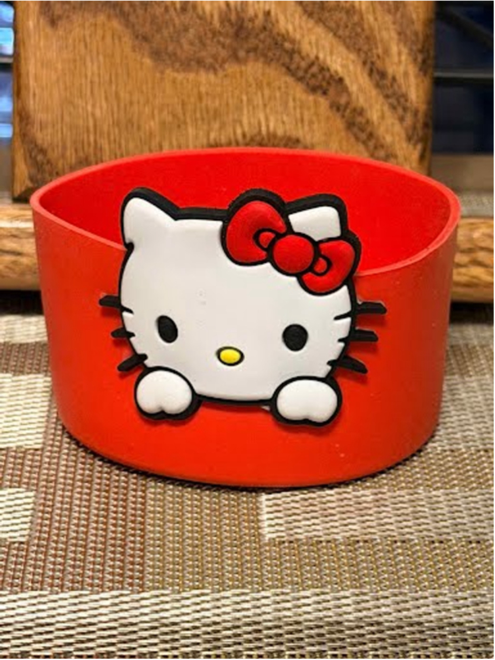 #HK-2239 Hello Kitty Silicone Tumbler Boot - Red